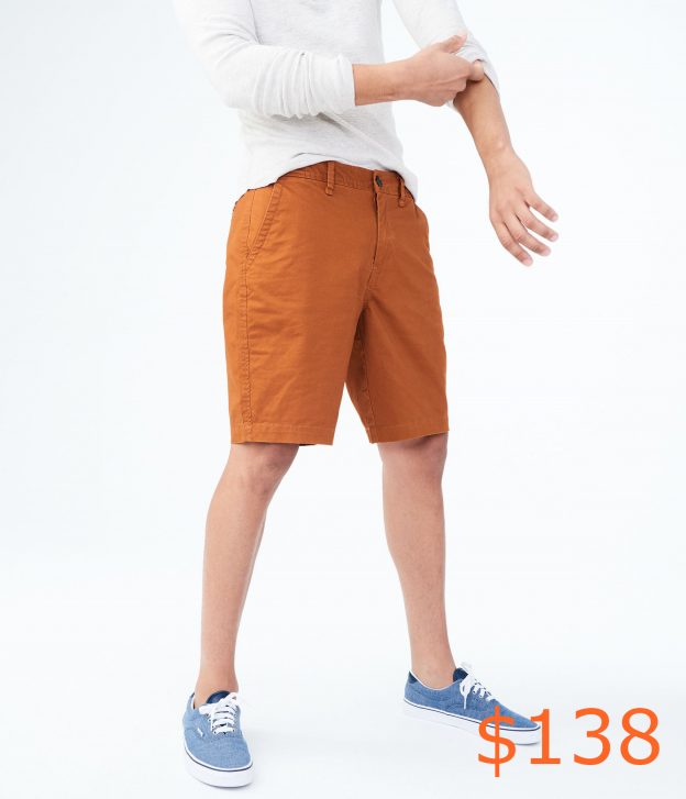 138Classic Stretch Flat-Front Chino Shorts