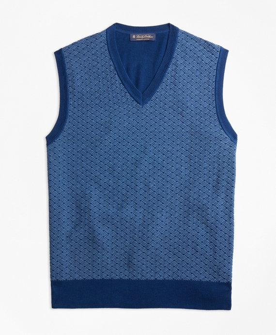 297Supima® Cotton Jacquard Sweater Vest - Brooks Brothers