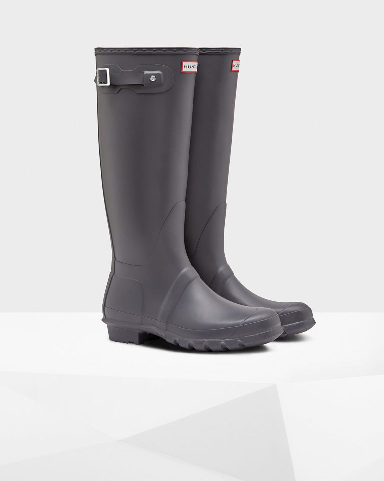 645Womens Grey Tall Wellies