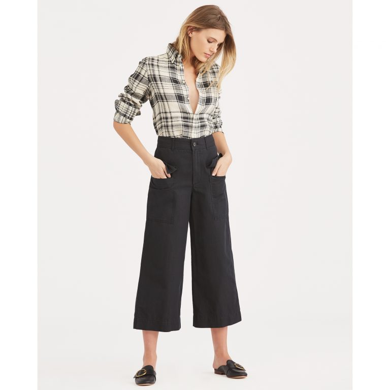 746Cotton-Linen Wide-Leg Pant