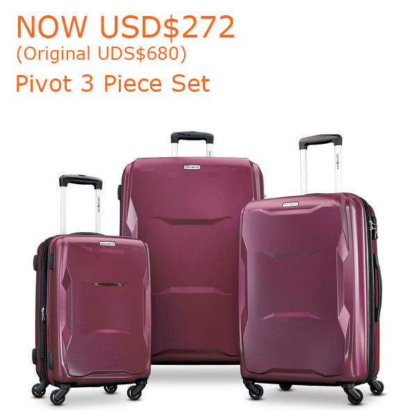 272-680Samsonite Pivot 3 Piece Set