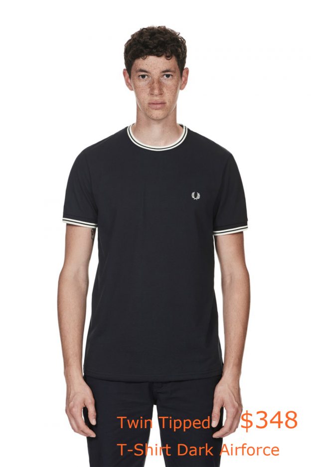 348Fred Perry - Twin Tipped T-Shirt Dark Airforce