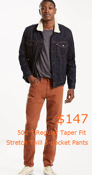 147-502™ Regular Taper Fit Stretch Twill 5-pocket Pants