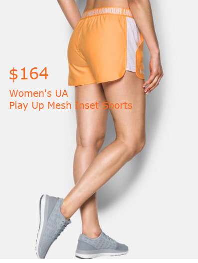 164Women's UA Play Up Mesh Inset Shorts