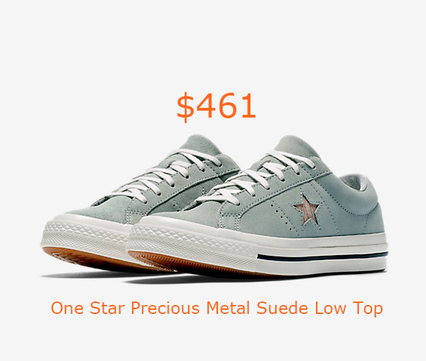 461Converse One Star Precious Metal Suede Low Top