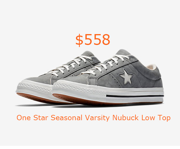 558Converse One Star Seasonal Varsity Nubuck Low Top