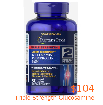 104Triple Strength Glucosamine, Chondroitin & MSM Joint Soother® 90 Caplets