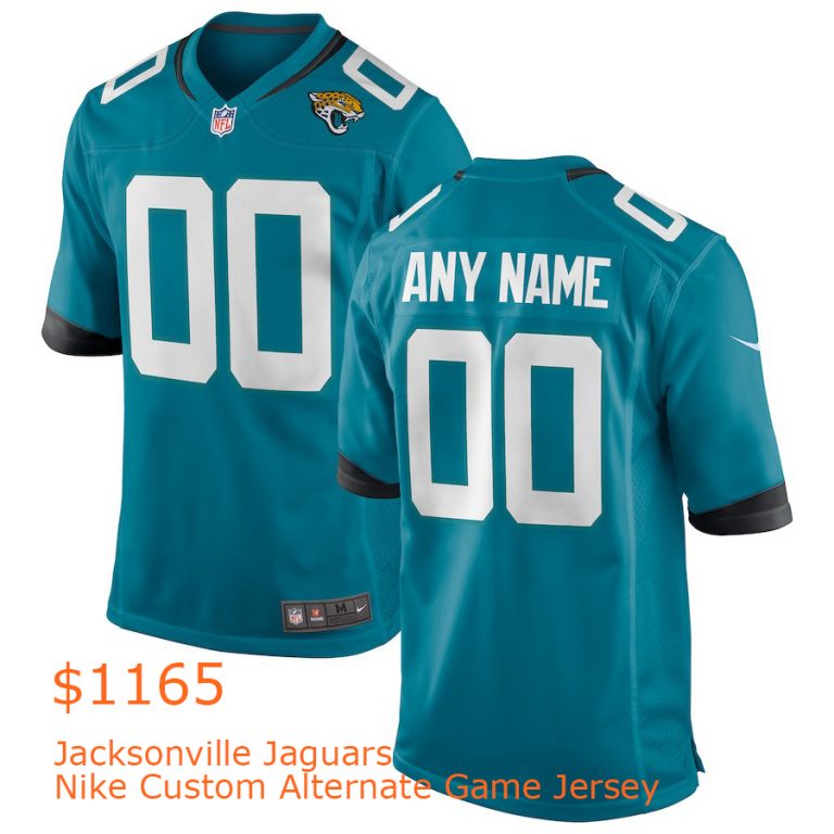 1165Jacksonville Jaguars Nike Custom Alternate Game Jersey