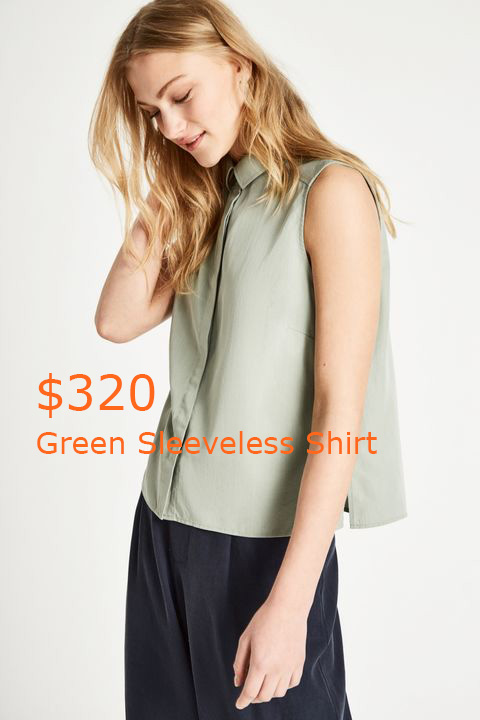 320Green Sleeveless Shirt