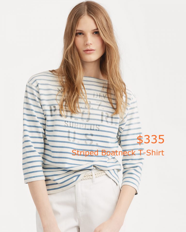 335Striped Boatneck T-Shirt