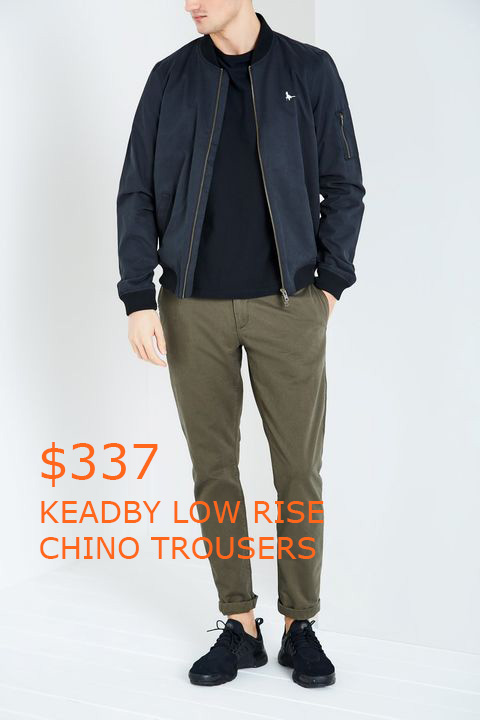 337KEADBY LOW RISE CHINO TROUSERS