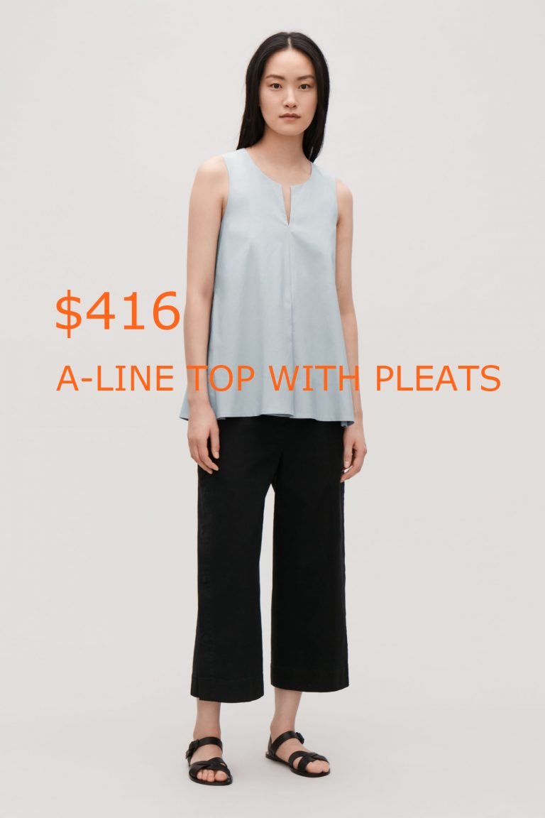 416A-LINE TOP WITH PLEATS