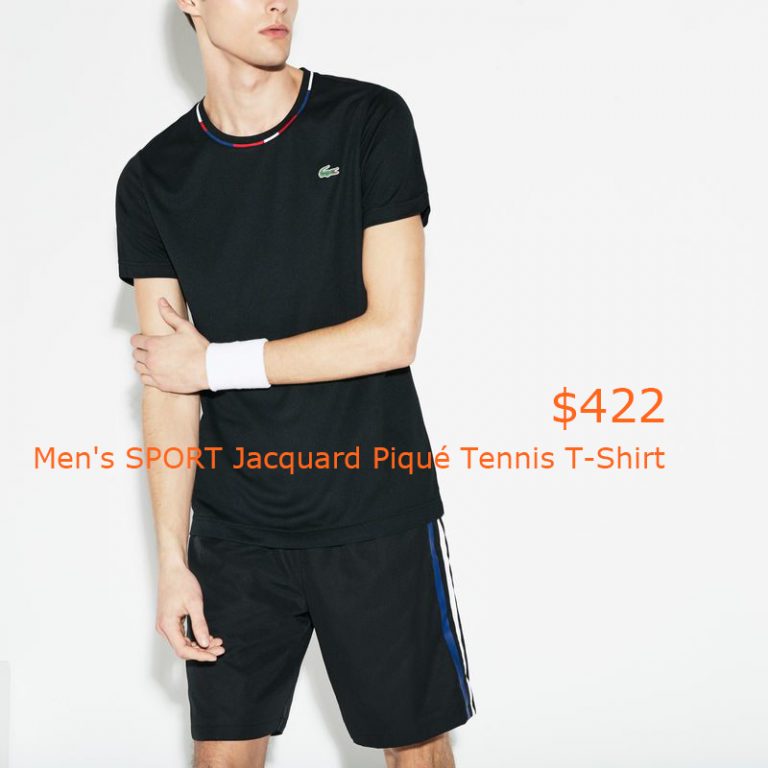 422Men's SPORT Jacquard Piqué Tennis T-Shirt