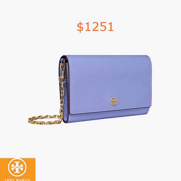 1251Tory Burch Robinson Chain Wallet