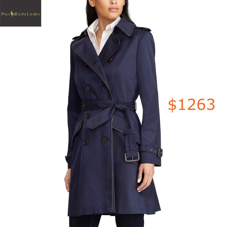 1263Cotton-Blend Trench Coat