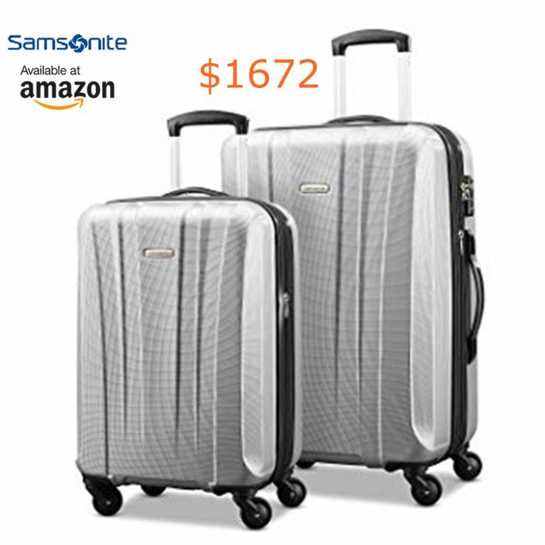 1672 Samsonite Pulse Dlx Lightweight 2 Piece Hardside Set (20--24-), Silve