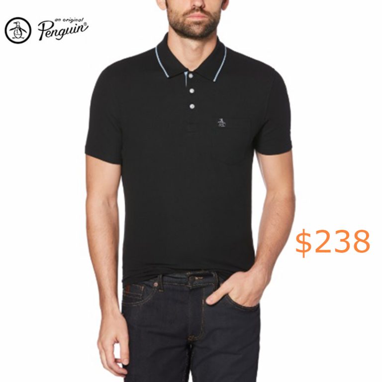 238Original Penguin Men's Solid Pique Short Sleeve Polo