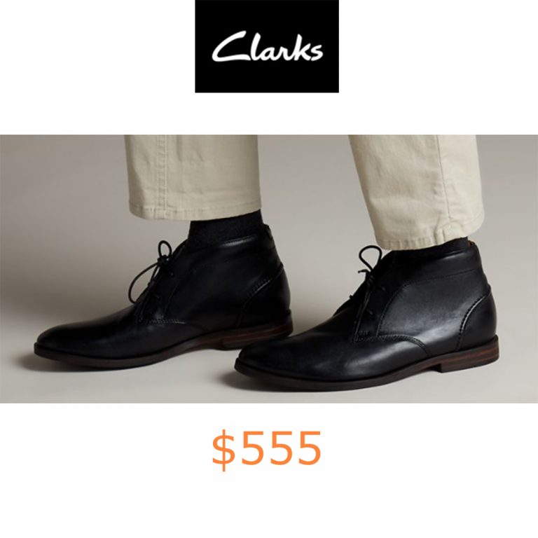 555Glide Chukka Black Leather