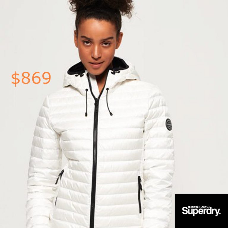 869Superdry Core Down Hooded Jacket