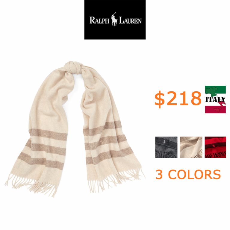 218Blanket-Stripe Wool Scarf