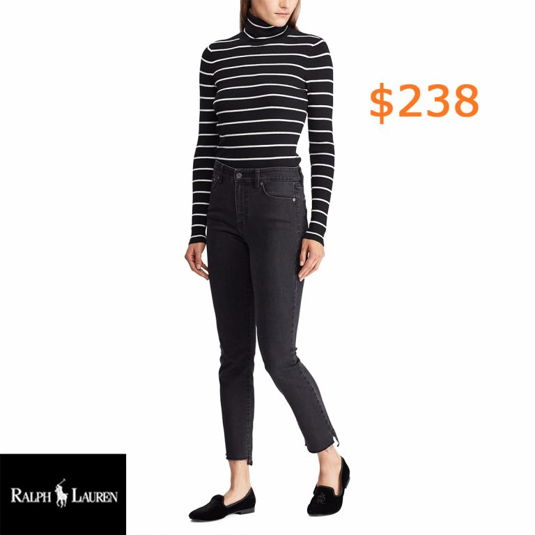 238Striped Turtleneck Sweater