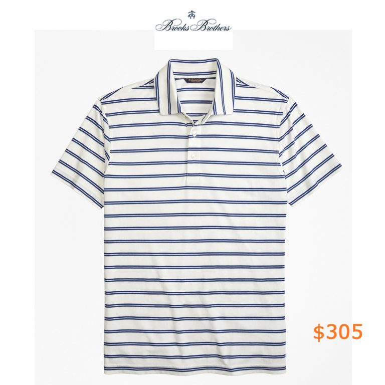 305Slim Fit Supima® Cotton Stripe Polo Shirt