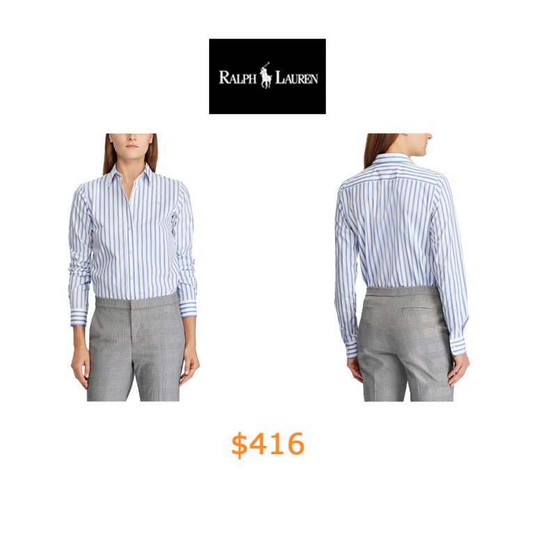 416Striped Button-Down Shirt