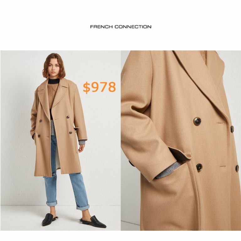 978Platform Felt Double Breasted Coat