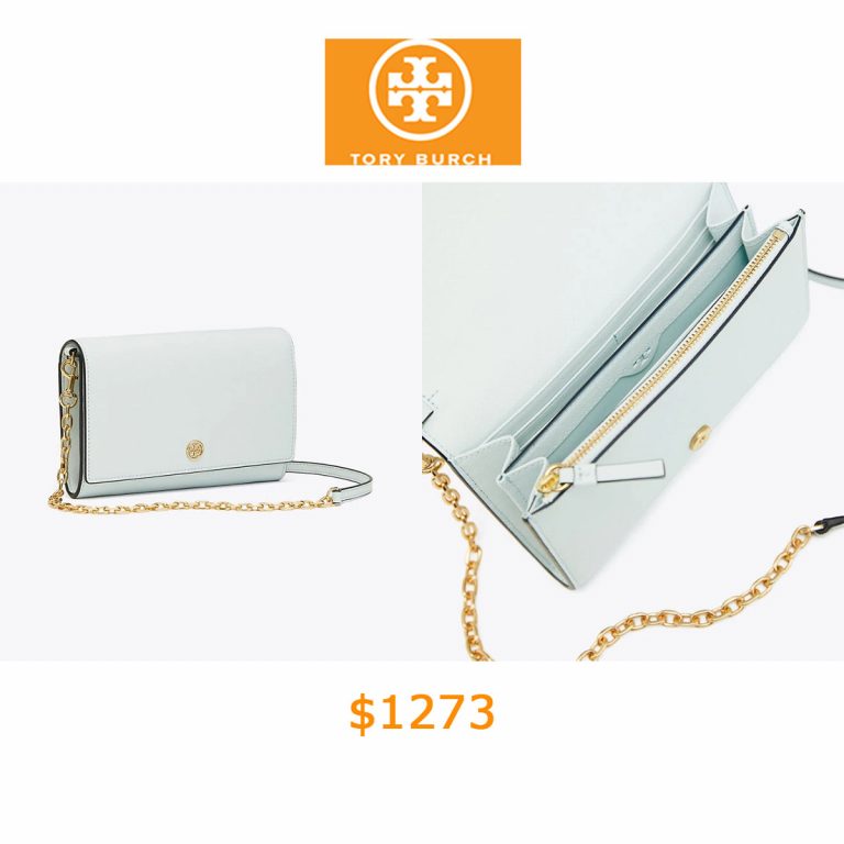 1273Tory Burch Robinson Chain Wallet