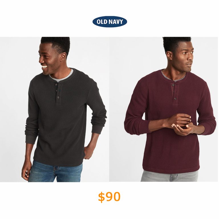 90Chunky-Textured Thermal-Knit Henley